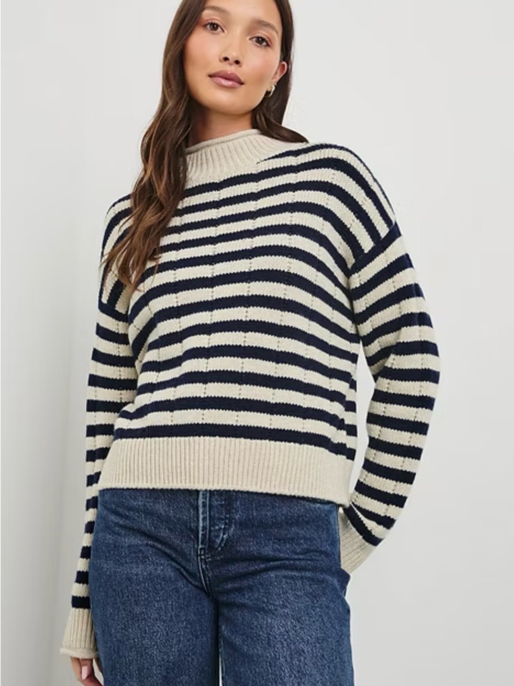 Rails Corrine oat navy stripes Sweater